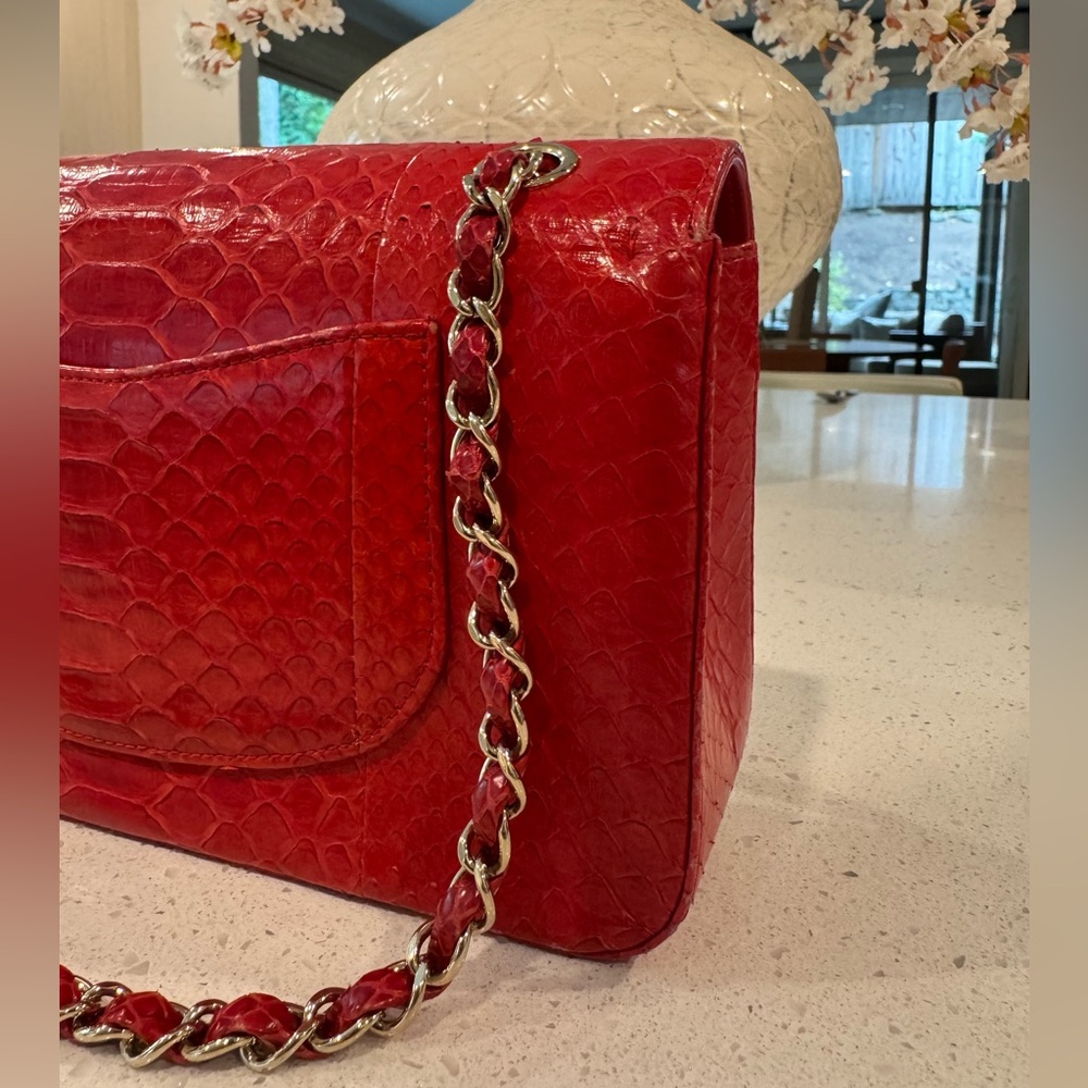 Chanel Medium classic Double Flap Python - Picture 7 of 11